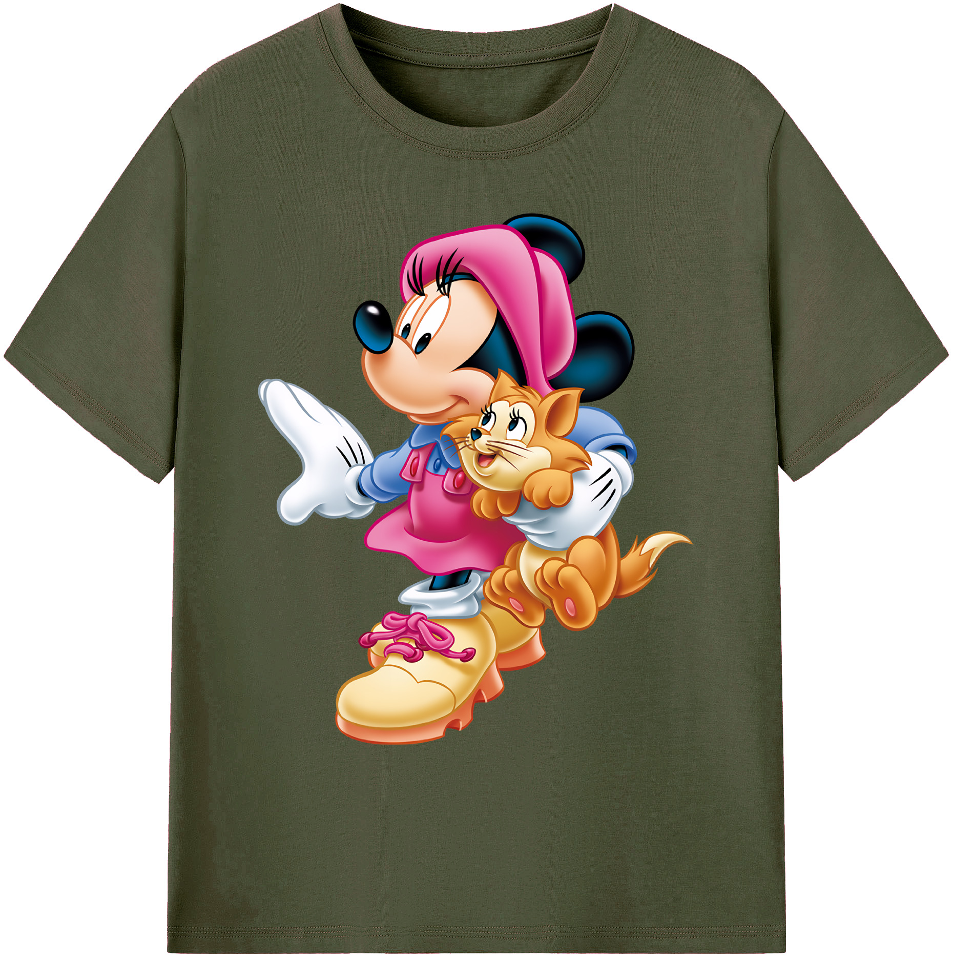 ミッキーマウス Mickey Mouse 綿100％ メンズ半袖Tシャツ｜肌触りやわらか＆通気性
